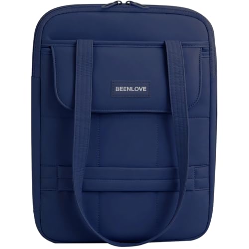 Puffy Laptop Sleeve 13-14 inch, Ultra Lightweight Laptop Case Compatible with MacBook Air/Pro 13/Pro 14 M5 M4 M3 M2 M1, iPad, HP Dell ASUS Lenovo, Vertical Laptop Bag with Handles, Navy Blue | 14.37"x10.24"x1.38" - color: Navy Blue