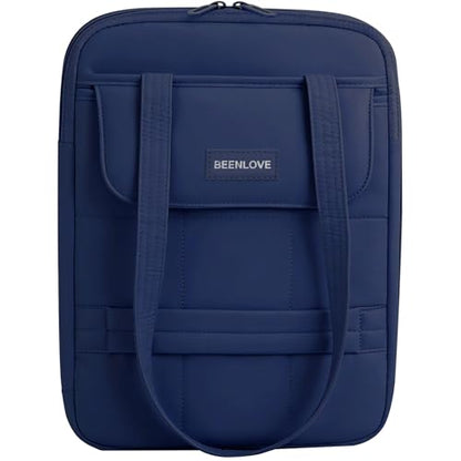 Puffy Laptop Sleeve 13-14 inch, Ultra Lightweight Laptop Case Compatible with MacBook Air/Pro 13/Pro 14 M5 M4 M3 M2 M1, iPad, HP Dell ASUS Lenovo, Vertical Laptop Bag with Handles, Navy Blue | 14.37"x10.24"x1.38" - color: Navy Blue