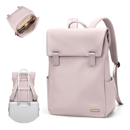 Women Laptop Backpack Computer Backpacks Carry On Waterproof backpack Fits 14Inch Notebook Travel Commute College (Dusty Pink) - color: Dusty Pink, size: 14 Inch