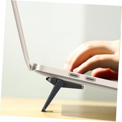 jojofuny 2pcs Foldable Laptop Holder Mini Notebook Stand Portable Desk Riser with Ventilated Cooling for Office and Travel Use