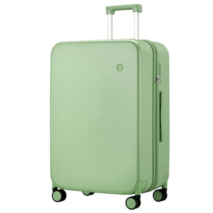 mixi Upgrade Luggage Suitcases with Spinner Wheels, Large Hardside Rolling Suitcase PC with TSA Lock Travel Case 26in Checked in, Fine Grid Avocado Green - color: Fine Grid Avocado Green, size: 26in Checked in