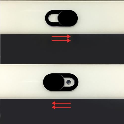 TENOC Webcam Cover, Camera Privacy Cover Slide for Laptop/Cell Phone/iPad/PC/Tablet, Protect Your Privacy and Security, 5 Pcs, Black - color: Black