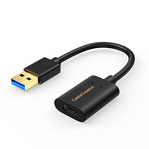 CableCreation USB C Female to USB Male Adapter, 5Gbps USB3.1 to USB C Adapter for Laptops Logitech StreamCam, etc - style: Cable Adapter-1Pack