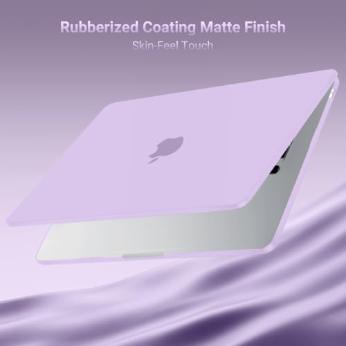 MOSISO Compatible with MacBook Air 15 inch Case M5 M4 M3 M2 2026 2025-2023 | Model A3448 A3241 A3114 A2941, Scratch-Resistant Ultra-Thin Protective Hard Shell Case Cover, Purple - color: Purple