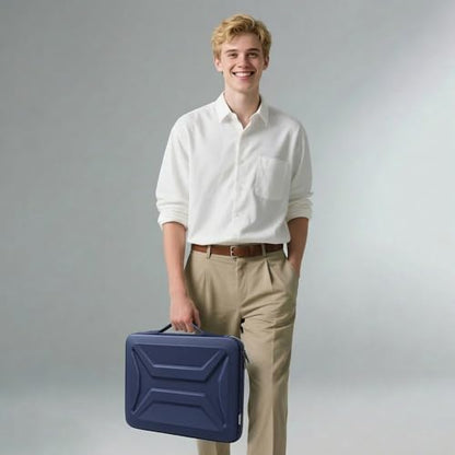 DOMISO 18 Inch Laptop Hard Case, Waterproof Shockproof Hard Shell Protective Laptop Sleeve with Handle for 18 Inch ASUS ROG Strix SCAR 18 G18 2025/2024/2023 Gaming Laptop,Navy Blue - color: Navy Blue, size: 18 Inch
