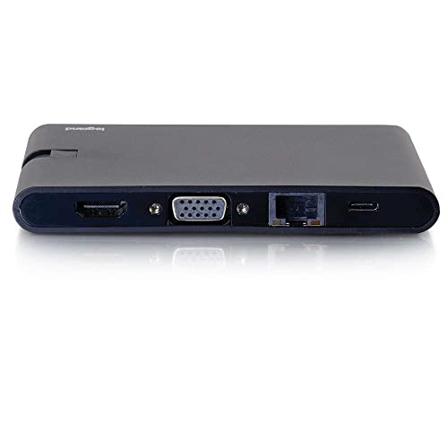 C2G USB-C® 9-in-1 Compact Docking Station with 4K HDMI®, VGA, Ethernet, USB, SD Card Reader and Power Delivery up to 100W