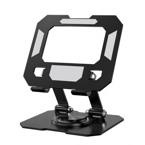 Laptop Stand，Laptop Riser，Ergonomic Tablet Stand，Phone Holder for Desk | Adjustable，Aluminum Alloy，Portable，Foldable，Collapsible，Desk Riser，Laptop Riser For Desk，Laptop Desk Stand - color: Black