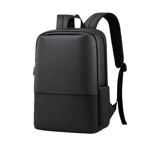 Business Travel Laptop Backpack, Large Water Resistant Travel Backpack | with USB Charging Port, Lightweight Commuter Computer Casual Daypack with Trolley Sleeve for Men Women - color: Black