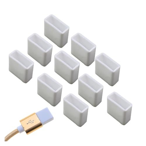 USB Cover Cap 12 Pcs USB Male Dust Plug Silicone Stopper Cap for Charging Extension Transfer Data Line Cable USB Protector Anti-Dust Cover for USB Type A(Q-whiteB) - color: Q-whiteB
