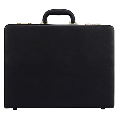 Garvee Briefcases for Men, Professional Leather Briefcase | Dual Combination Lock, Hard Side, Expandable Attache Case, 15.6" Laptop, Work Office Travel - color: Black