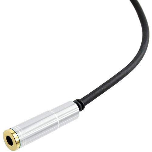 3.5mm Headphone Splitter Adapter Female to 2X 3.5 mm Male Converter Cable Headphone Mic Audio Y Splitter Cable Smartphone Headset to PC Adapter –for Microphone with 4 Pin (Silver) - color: Silver