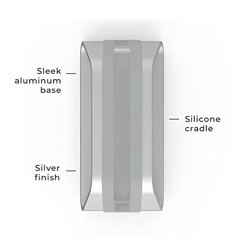 HumanCentric Vertical Laptop Stand Compatible with MacBook Pro & Air | PC Desk Stand, Aluminium, Exchangeable Inserts for Different Device Models, Fits MacBook Pro & MacBook Air, Silver Color - color: Silver