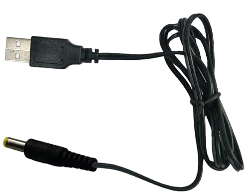 UpBright USB DC 4.5V - 5V Cable PC Charger Power Cord Compatible with Sony DCC-E2455 Walkman Discman CD Player DCC-E455 DCC-E455A DCCE455A D-EJ011 D-EJO11 D-NE240 D-NE005 D-NE300 ATRAC3 Plus D-NE050