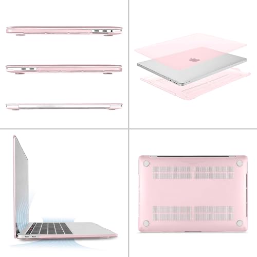 MOSISO Compatible with MacBook Pro 13 inch Case M2 M1, Rose Pink | Plastic Hard Shell Case Cover 2026-2016A2338 A2251 A2289 A2159 A1989 A1708 A1706 with/without Touch Bar - color: Rose Pink