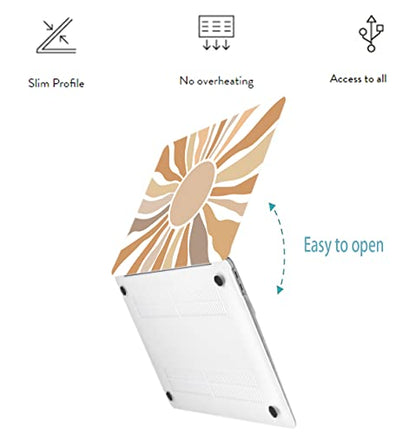 LanBaiLan Compatible for MacBook Pro 13 inch with Touch Bar 2022 2021 2020 2019 2018 2017 2016 Release M1 M2 A2338 A2289 A2251 A2159 A1989 A1706 A1708 Laptop Case & Keyboard Cover, Sunshine - color: Sunshine