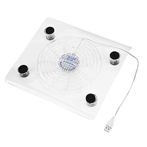 Quiet Notebook Cooler, USB Laptop Cooling Pad Cooling Pad Fan with RGB LED Lights 1400RPM Fan Speed Plug and Play for Notebook