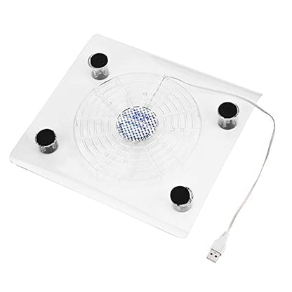 Quiet Notebook Cooler, USB Laptop Cooling Pad Cooling Pad Fan with RGB LED Lights 1400RPM Fan Speed Plug and Play for Notebook