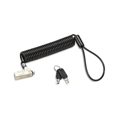 Kensington Slim NanoSaver 2.0 Portable Laptop Lock with Key, Self-retracting, Lockable, Flat Thin Profile, Universal Fit, 1.8m Strong Carbon Steel Cable (K65025WW)