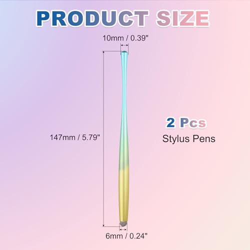 PATIKIL 2Pcs Slim Waist Stylus Pen for Touch Screen, High Sensitivity Universal Pen Capacitive Digital Pens Touchscreen Stylus for Phone Tablets Laptop Touch Screen, Blue/Gold - color: Blue/Gold
