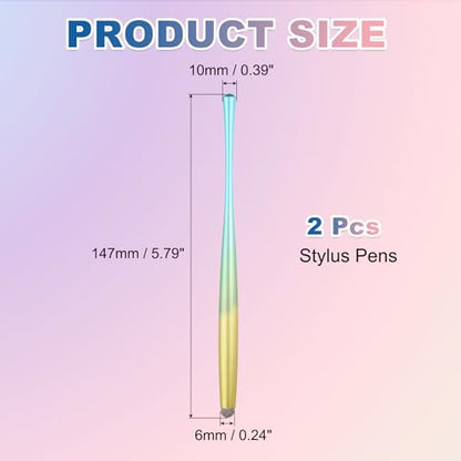 PATIKIL 2Pcs Slim Waist Stylus Pen for Touch Screen, High Sensitivity Universal Pen Capacitive Digital Pens Touchscreen Stylus for Phone Tablets Laptop Touch Screen, Blue/Gold - color: Blue/Gold
