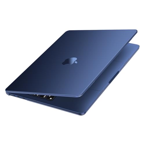 MOSISO Compatible with MacBook Air 13 inch Case M5 2026 M4 M3 M2 2025-2022 A3449 A3240 A3113 A2681, Seamlessly Closes Anti-Crack&Anti-Fingerprints Hard Shell for MacBook Air 13.6 Case, Midnight Clear - color: Midnight Clear