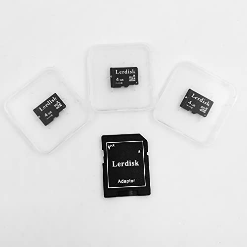 Factory Wholesale Micro SD Card 4GB Pack of 3 in Bulk with SD Adapter MicroSDHC Produced by Authorized Licencee(4GB) - size: 4GB Class6