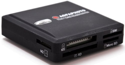 AGFA 73-in-1 Card Reader/Writer Compatible with All Versions of SD/HC, Micro SD, CF, XD, MS/Pro Duo and SIM Cards