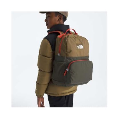 The North Face Teen Chuckwalla Daypack - Travel Backpack, Laptop Sleeve, Reflective Safety Details, Adjustable Strap, Cedar/New Taupe Green/Lava Red, One Size - color: Cedar/New Taupe Green/Lava Red