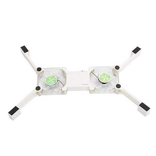 ASHATA Portable Laptop Cooling Pad, Foldable Cooler Pad with 2 Light Emitting Fans, Antiskid Mount, USB Powered Heat Dssipation Stand for Notebook Computer