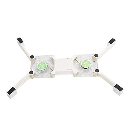 USB Cooling Pad, Laptop Cooling Stand with Fans and LED Blue Light, Simple Design, Safe Power Supply, Wide Application, Anti Skid Mount, Foldable Cooler (White) - color: White