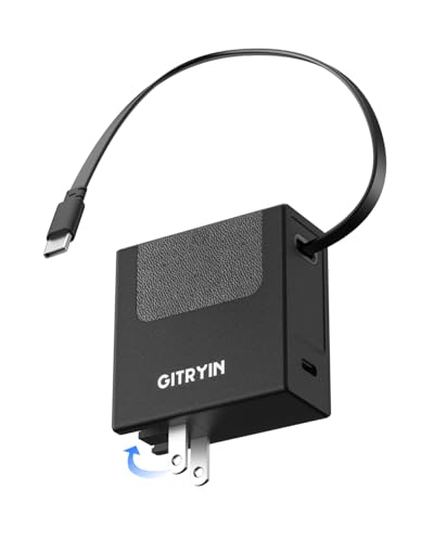 40W USB C Wall Charger with Built-in Retractable Cable, 2-in-1 Foldable Fast Charger Block, Travel Essentials Compatible for iPhone 17/16/15, iPad, Galaxy, Pixel, Black - color: Black, size: Type-C Cable with Type C Port