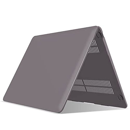 IBENZER Compatible with New MacBook Air 13 inch Case 2022 2021 2020 M1 A2337 A2179 A1932, Plastic Hard Shell Case with Keyboard Cover for Mac Retina Display with Touch ID, Ultra Gray, MAT13-UAGY+1 - color: Ultra Gray