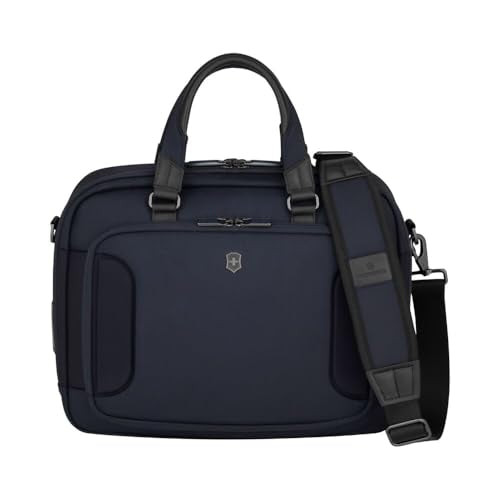 Victorinox Werks Traveler 7.0, Compact Briefcase, Briefcase with 14" Laptop and 11’’ Tablet Compartment, Navy Blue