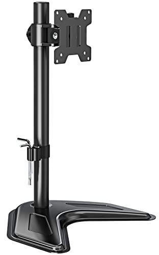 MOUNTUP Single Monitor Stands, Freestanding VESA Monitor Desk Mount fits 13'' to 32'' Computer Screen with Height Adjustable, Swivel, Tilt, Rotation, 17.6 lbs Load, For Home Office, VESA 75x75/100x100 - size: Single, style: Freestanding