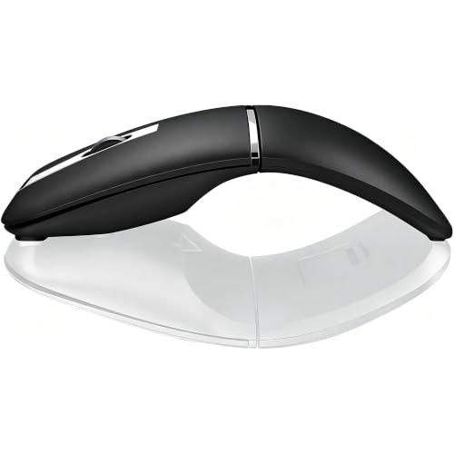 Bluetooth Arc Travel Mouse - BT & USB Wireless Dual Mode, Rechargeable | Slim Rotatable Portable, 3-Speed DPI, Silent Computer Mice for Microsoft Laptop PC MacBook Chromebook Tablet - Graphite Black - color: Graphite Black