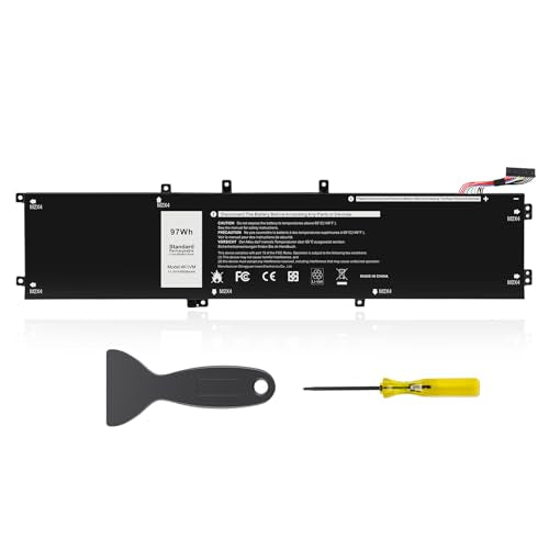 TREE.NB 97Wh 4K1VM Battery Replacement for Dell G7 17 7700 Series Notebook W62W6 0W62W6 9TM7D 09TM7D XYCW0 0XYCW0 V0GMT NCC3D 0NCC3D NYD3W 0NYD3W 6-Cell - size: 13.46x3.31x0.28inch 4K1VM