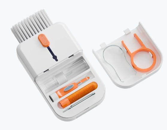 Keyboard Cleaning Brush Laptop Cleaner, 10-in-1 Computer Screen Cleaning Accessories Multi-Functional Electronic Cleaning Accessories - color: Orange
