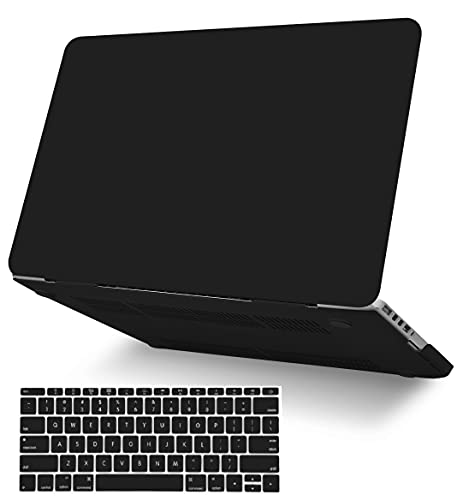 KECC Ultra Thin Case for MacBook Air 13 inch 2022-2018 Release M1 Chip, Lightweight Plastic Hard Shell for MacBook Air 13.3” + Keyboard Cover, Matte Black - color: Matte Black, size: Air 13" M1 2018-2022