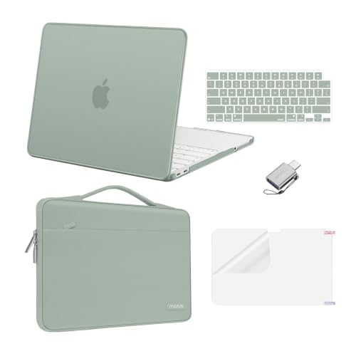 MOSISO Compatible with MacBook Neo Case 13 inch 2026 A3404 A18 Pro Chip | Crack & Scratch Resistant Hard Shell Case&360 Protective Sleeve Bag&Keyboard Cover&Screen Protector&Type C, Antique Green - color: Antique Green
