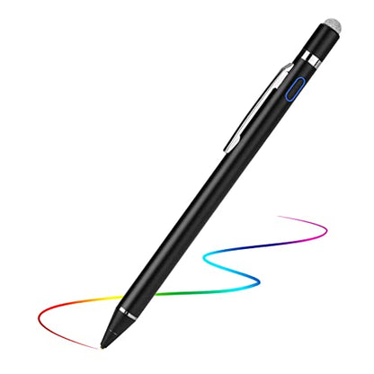 Stylus Pen for iPhone 17/16/15/14/13 Pro Max, Digital iPhone Pencil | Ultra Fine Tip with High Precision, 2-in-1 Fabric Magnetic Cap Pen Good for Drawing and Writing, Black