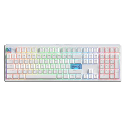 EPOMAKER HE108 Wireless Gaming Keyboard, 8K Polling & 10000mAh, SOCD & DKS | Full-Sized Hall Effect Keyboard with Rapid Triggering, Custom Driver, RGB Backlit, PBT Keycap (White) - color: White