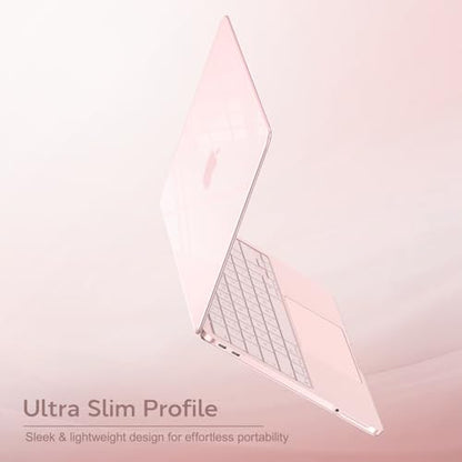 B BELK for MacBook Neo Case 13 inch 2026 (A18 Pro, Model A3404), Slim Protective Laptop Hard Shell Case with Keyboard Cover & Screen Protector, 1:1 Precision Fit & Anti-Yellowing, Crystal Blush - color: Crystal Blush