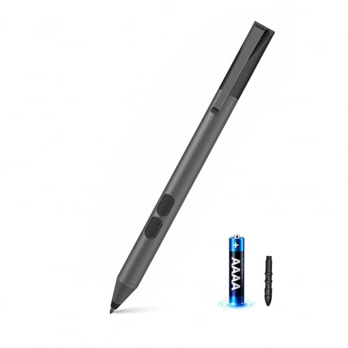 Active Pen for HP Omnibook Envy x360 Spectre Pavilion, Palm Rejection | 1024 Pressure Levels, 300-Day Battery, Dual Side Button, No Bluetooth, MPP 1.51 for Drawing & Note-taking - color: Black