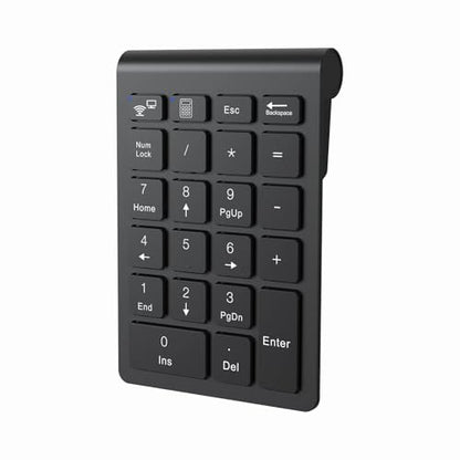 cimetech BT Number Pad, 22 Keys Wireless Numeric Keypad Numpad | Office Accounting, Portable, Mini, for Laptop PC Computer Desktop Surface Pro Notebook - color: BT-Black