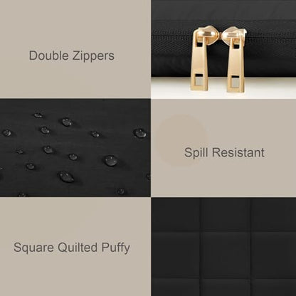 Laptop Case 13.3 inch,13-13.3 inch Puffy Laptop Sleeve Compatible with MacBook Neo/Air 13 13.6/Pro 13/Pro 14,HP Dell ASUS Acer Lenovo,Twelve Square Quilted Computer Bag with 2 Pockets,Black - color: Black, size: 13.3 inch