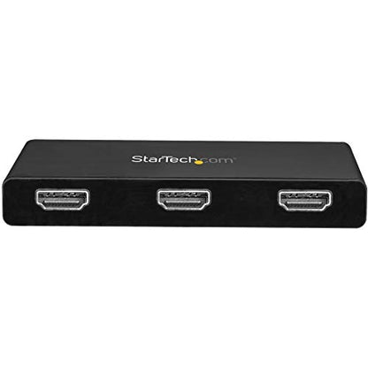 StarTech USB-C to 3x HDMI MST Hub, Triple 1080p 60Hz, Dual 4K 30Hz | 3-port HDMI laptop display extender and splitter, DP Alt Mode 1.2 HBR2 MST, Thunderbolt USB4 compatible, Windows only