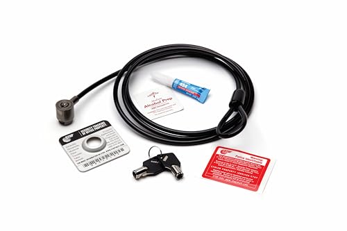 Stop Security Lock Anti-Theft Plate w/Heavy-Duty Steel Cable Lock & Lifetime 24/7 Recovery – Laptops/Tablets/Devices | USA Made