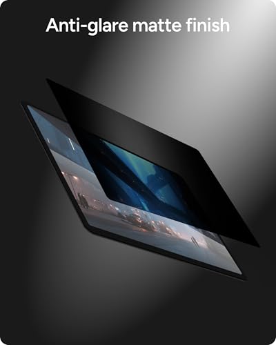 ZAGG 14-Inch Universal Laptop Privacy Filter (16:9) – Removable Magnetic 4-Way Screen Filter, Anti-Glare Matte Finish, Fingerprint Resistant, Reusable Design & Protective Sleeve - size: 14-Inch (16:9)