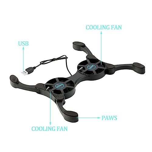 Laptop Cooling Base Foldable Laptop Notebook Cooler Cooling Pad Ergonomic Ventilated with Fans Fits 11-18 Inches Notebook Cooling Base