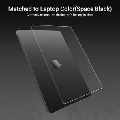 MOSISO Compatible with MacBook Pro 16 inch Case M5 M4 M3 M2 M1 2026-2021 | Seamlessly Closes Anti-Crack&Anti-Fingerprints Hard Shell for A3429 A3428 A3403 A3186 A2991 A2780 A2485, Space Black Clear - color: Space Black Clear